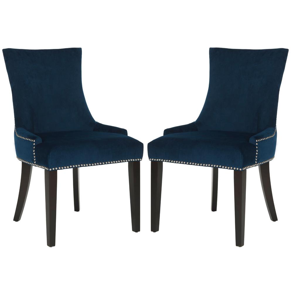 LESTER 19''H  DINING CHAIR  (SET OF 2) - SILVER NAIL HEADS, MCR4709L-SET2. Picture 1