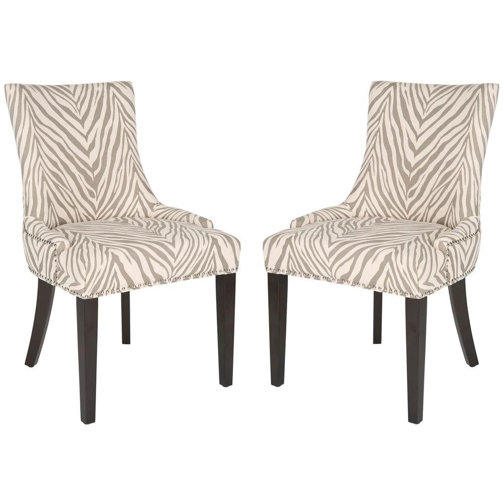 LESTER 19''H  DINING CHAIR  (SET OF 2) - SILVER NAIL HEADS, MCR4709Q-SET2. Picture 1