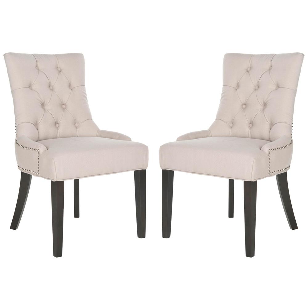HARLOW 19''H TUFTED RING CHAIR (SET OF 2) - SILVER NAIL HEADS, MCR4716A-SET2. Picture 1