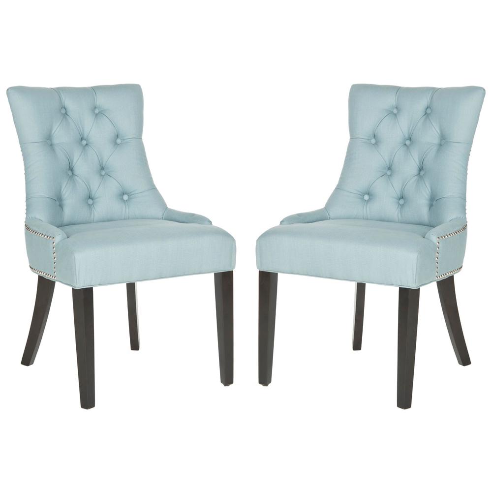 HARLOW 19''H  TUFTED RING CHAIR (SET OF 2) - SILVER NAIL HEADS, MCR4716E-SET2. Picture 1