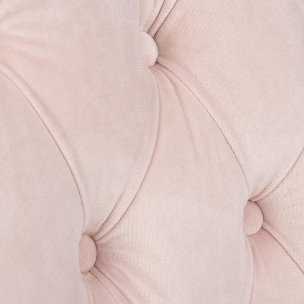 Harlow 19''H  Tufted Ring Chair (Set Of 2) - Silver Nail Heads , Blush Pink/Espresso. Picture 13