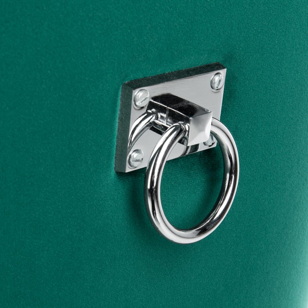 Harlow 19''H  Tufted Ring Chair (Set Of 2) - Silver Nail Heads , Emerald/Espresso. Picture 6
