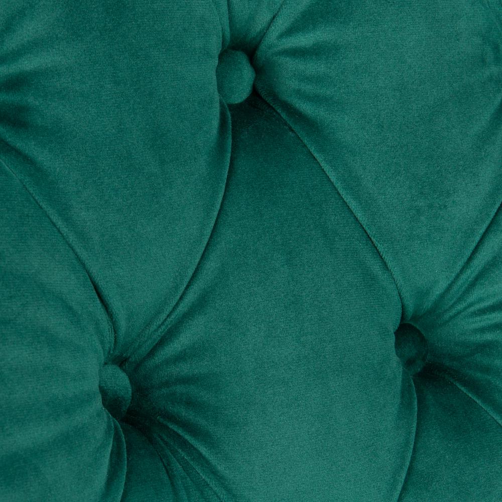 Harlow 19''H  Tufted Ring Chair (Set Of 2) - Silver Nail Heads , Emerald/Espresso. Picture 13