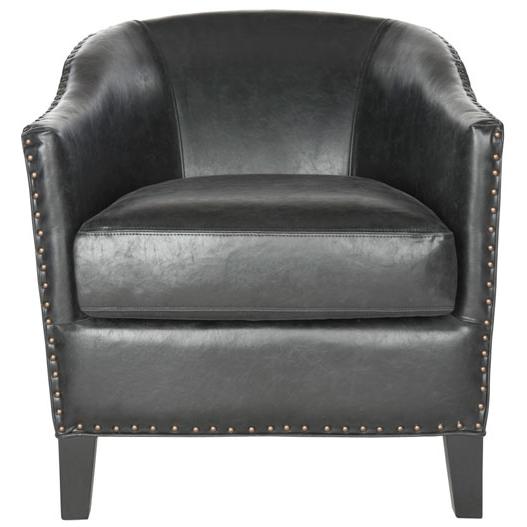 EVANDER CLUB CHAIR - BRASS NAIL HEADS. Picture 1
