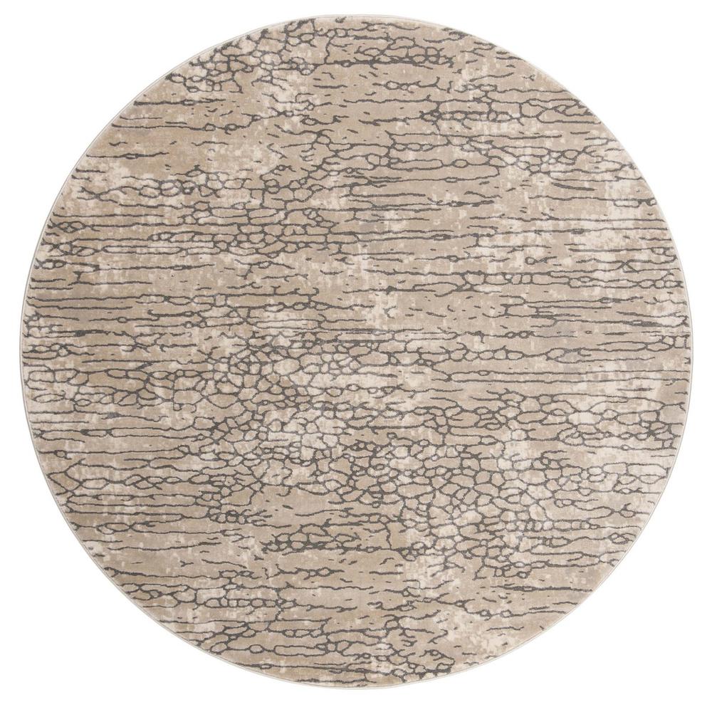 MEADOW 100, BEIGE, 6'-7" X 6'-7" Round, Area Rug, MDW170B-7R. Picture 1