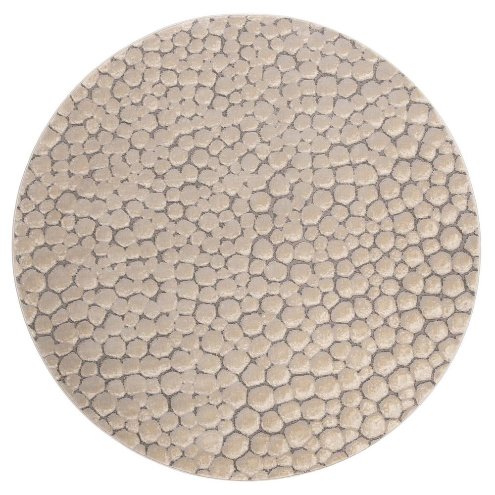 MEADOW 100, BEIGE, 6'-7" X 6'-7" Round, Area Rug, MDW174B-7R. Picture 1
