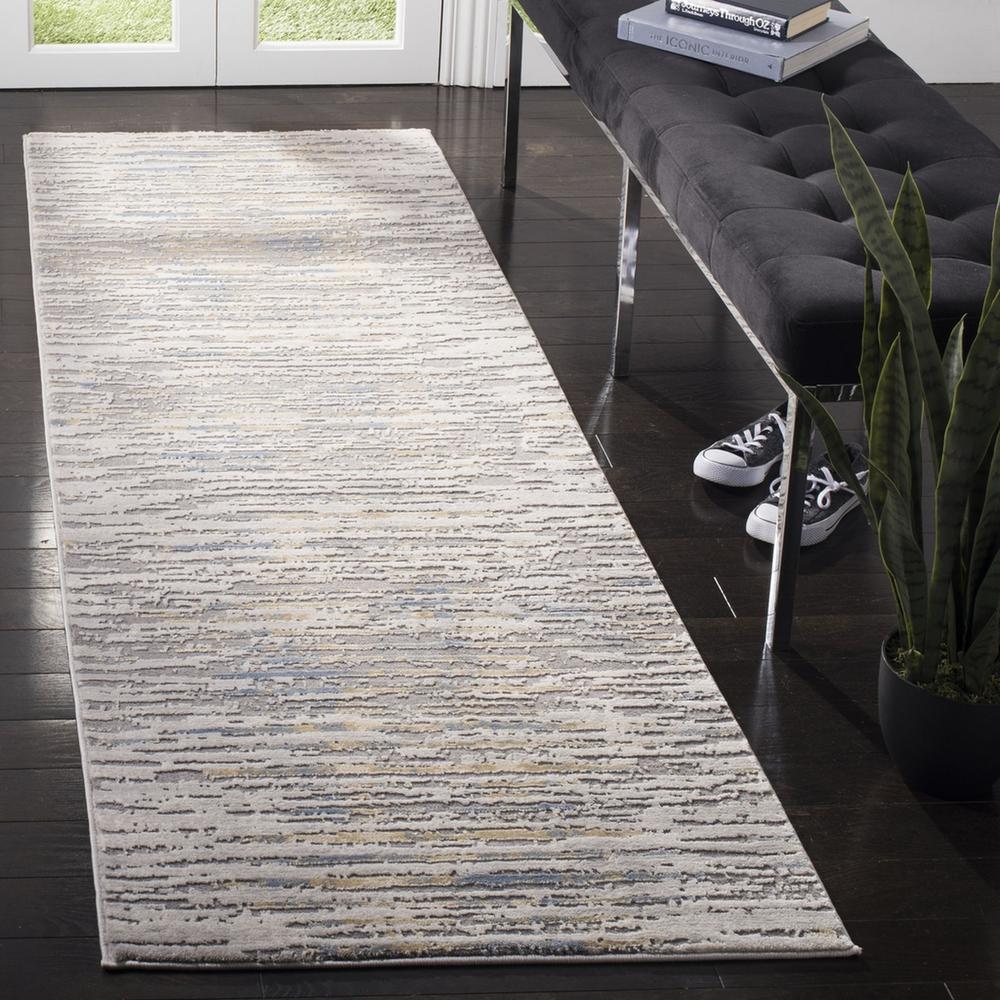 MEADOW 100, GREY / GOLD, 2'-7" X 8', Area Rug, MDW179D-28. Picture 1