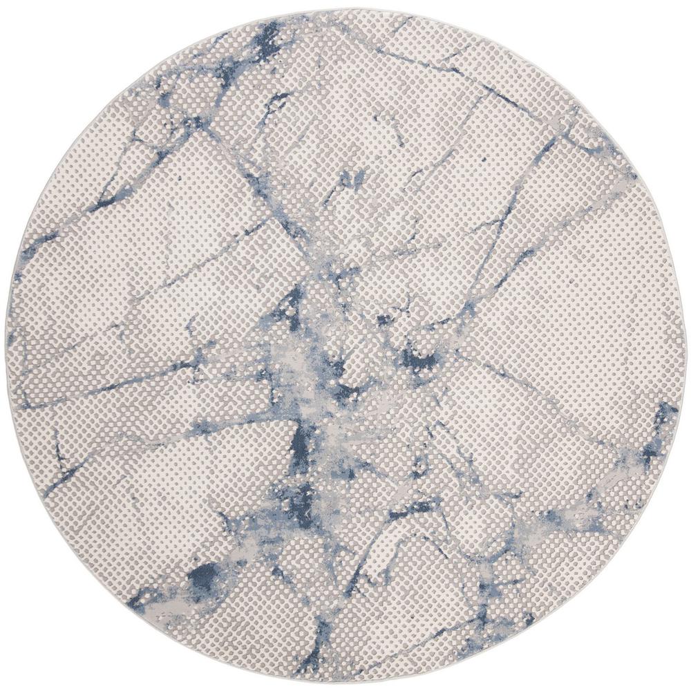MEADOW 100, NAVY / IVORY, 6'-7" X 6'-7" Round, Area Rug. Picture 1