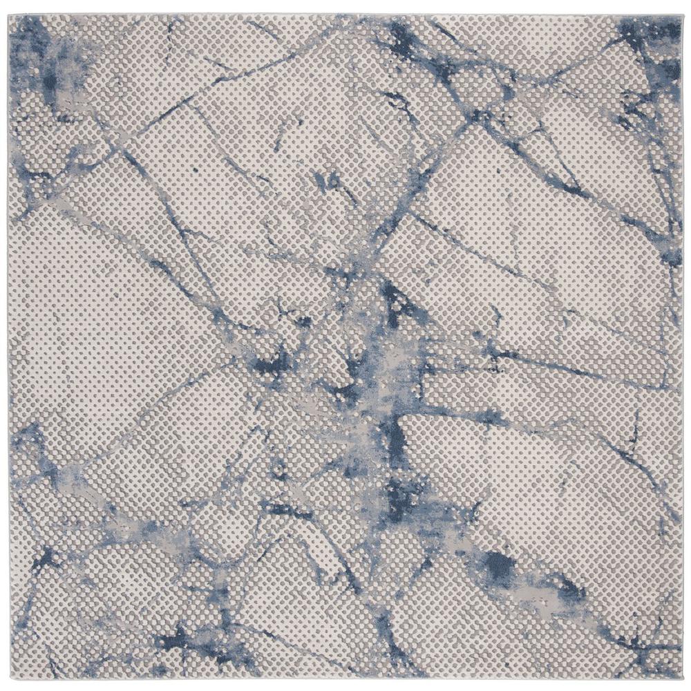 MEADOW 100, NAVY / IVORY, 6'-7" X 6'-7" Square, Area Rug. Picture 1