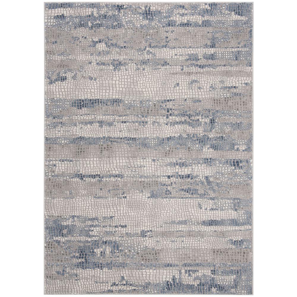 MEADOW 100, GREY / NAVY, 4' X 6', Area Rug. Picture 1