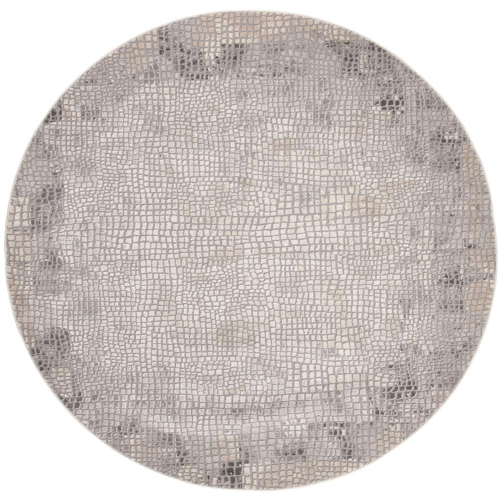 MEADOW 100, TAUPE / GREY, 6'-7" X 6'-7" Round, Area Rug. Picture 1