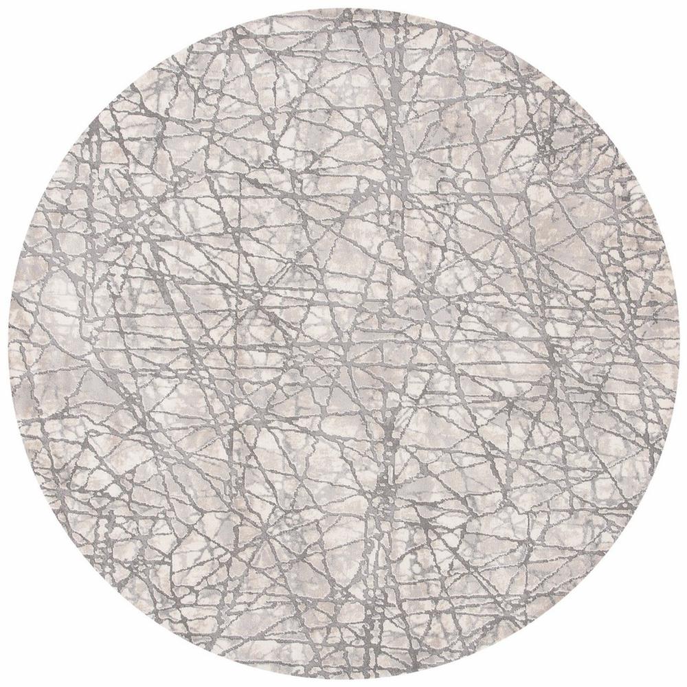 MEADOW, BEIGE / GREY, 6'-7" X 6'-7" Round, Area Rug. Picture 1