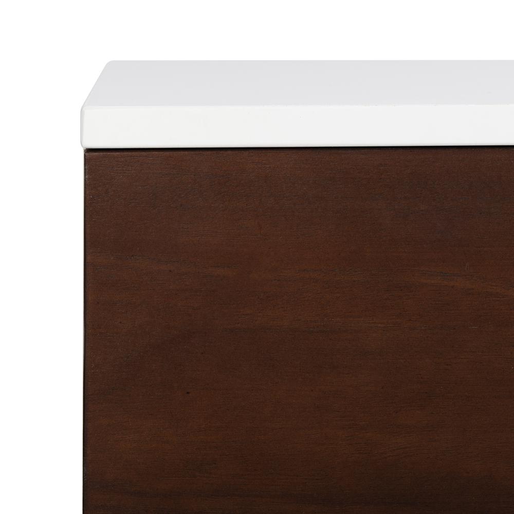 Genevieve Tv Stand, Walnut/White/Gold. Picture 4