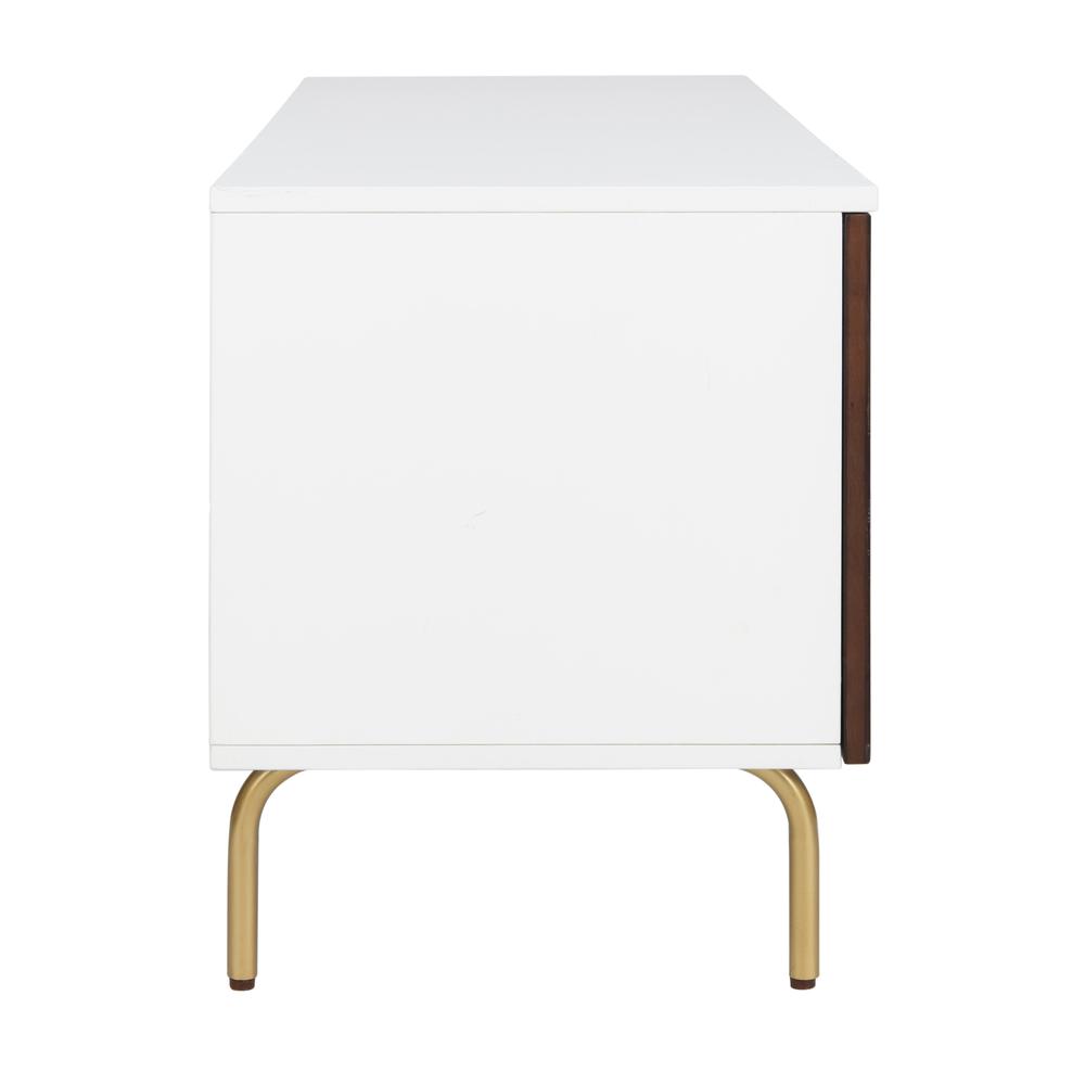 Genevieve Tv Stand, Walnut/White/Gold. Picture 10