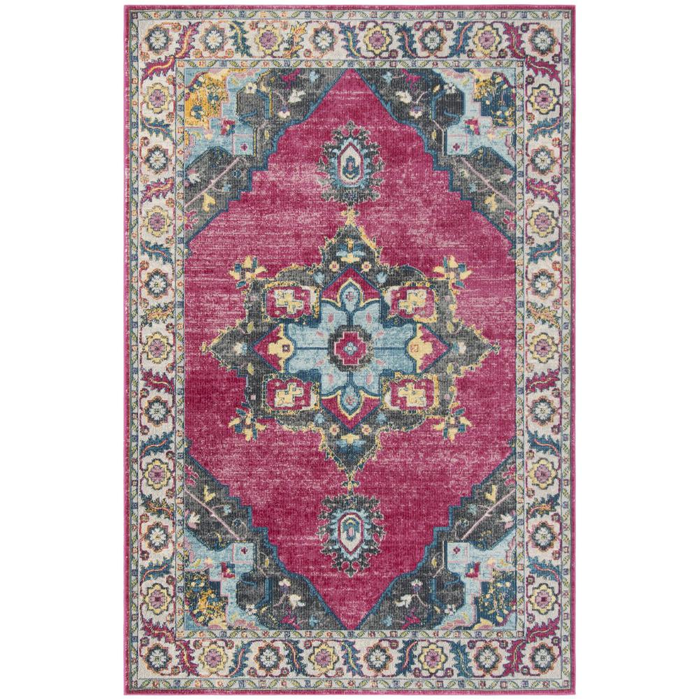 MERLOT 100, FUCHSIA / MULTI, 5'-1" X 7'-6", Area Rug. Picture 1