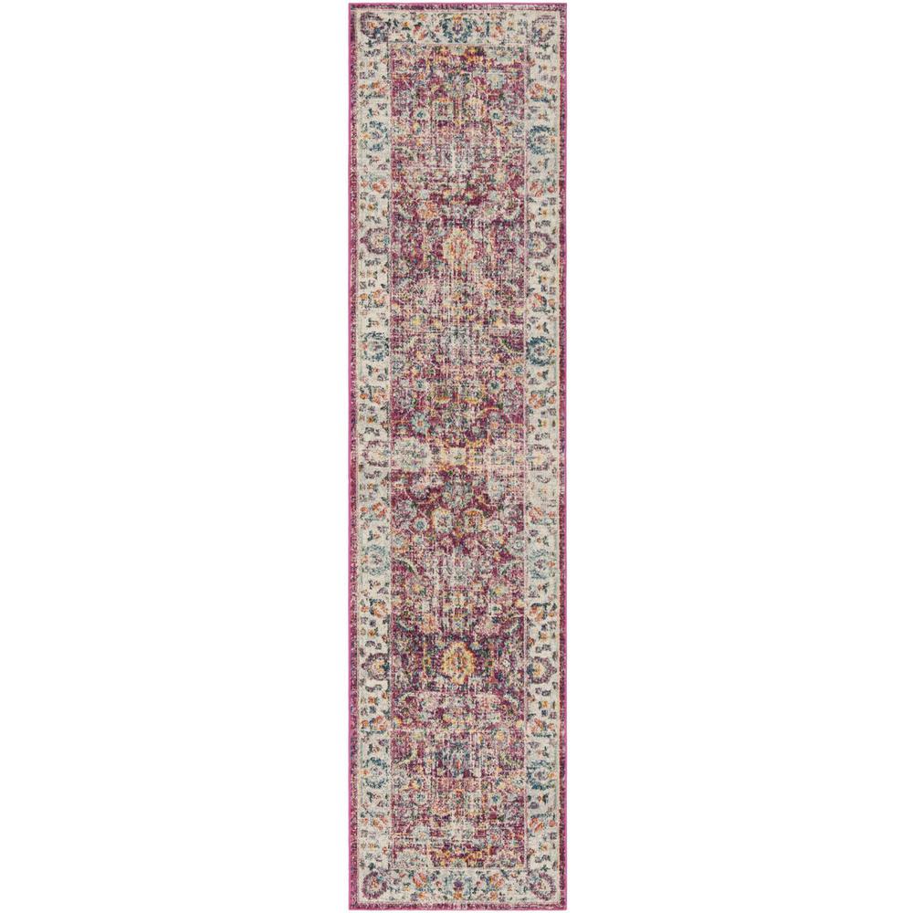 MERLOT 100, RED / MULTI, 2' X 8', Area Rug. Picture 1
