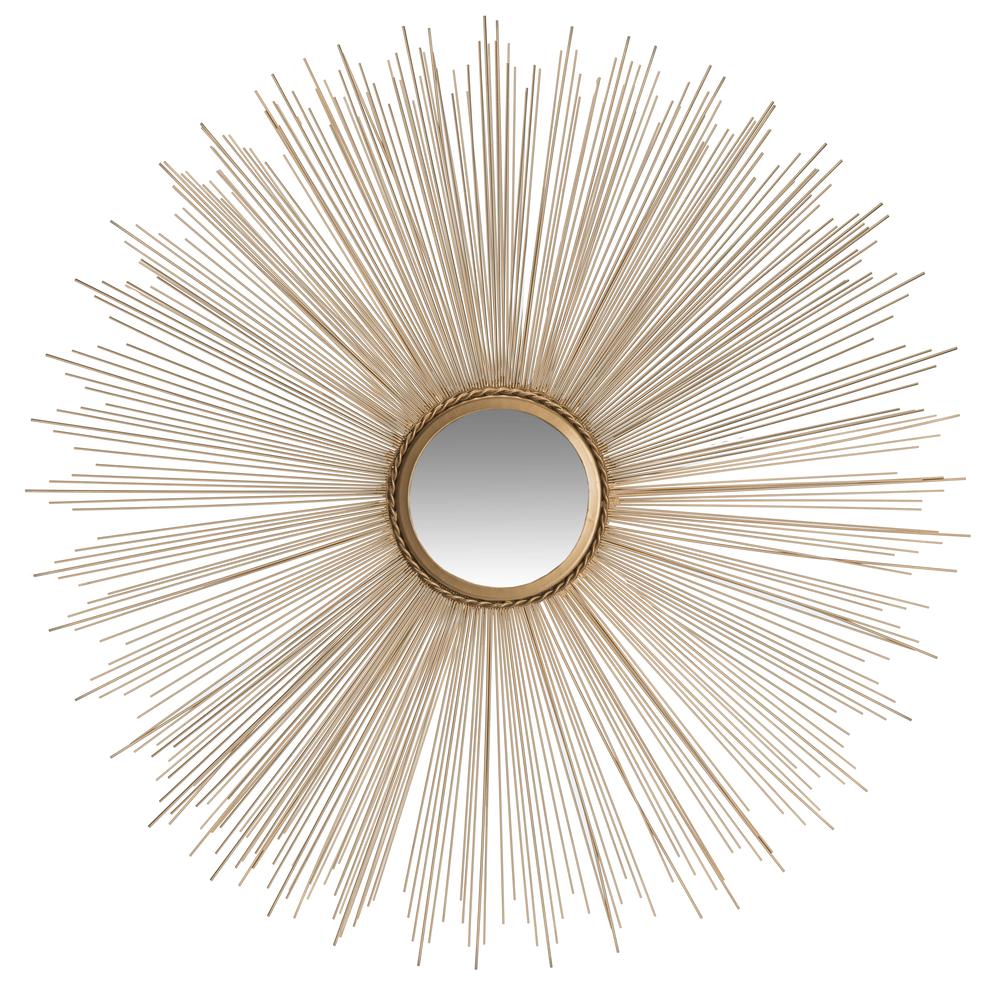 Sun Burst Mirror, Gold. Picture 1