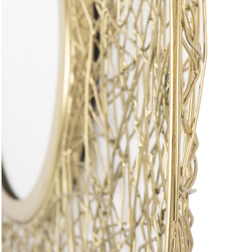 Harner Mirror, Shiny Brass Finish. Picture 3