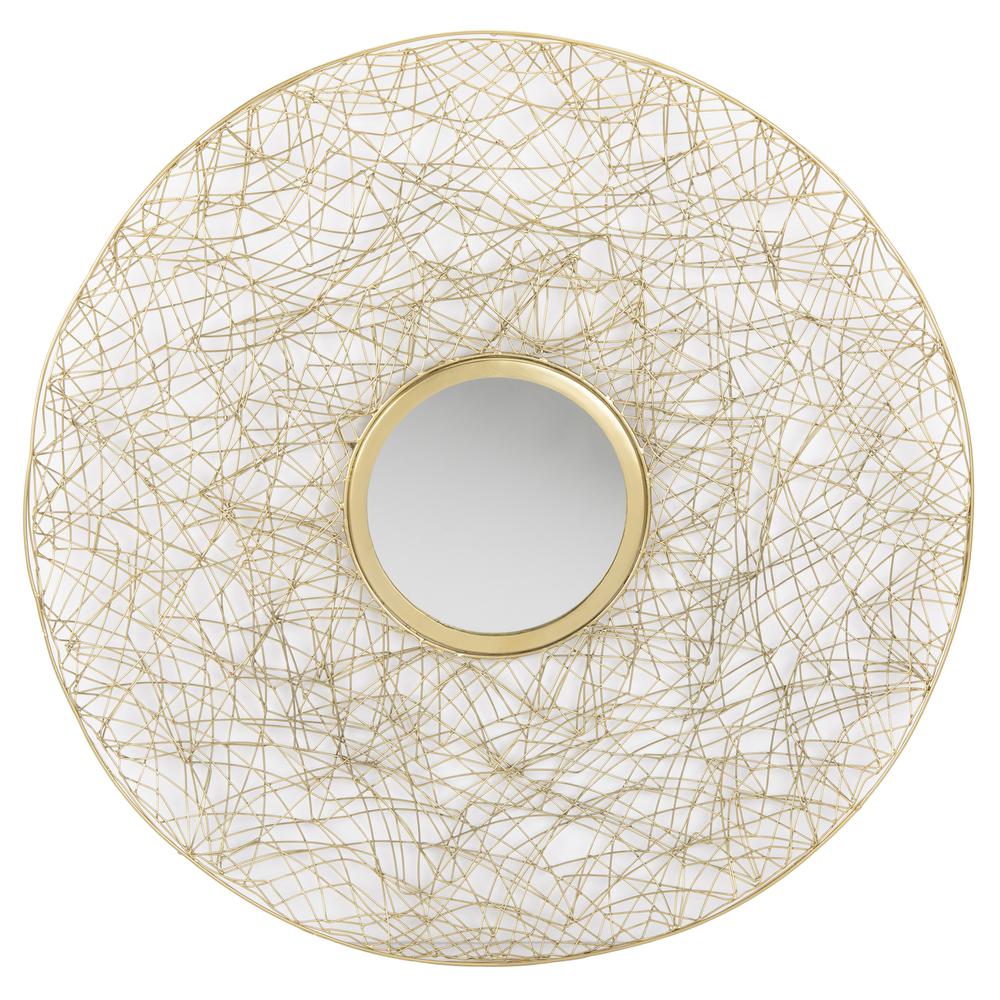 Harner Mirror, Shiny Brass Finish. Picture 1
