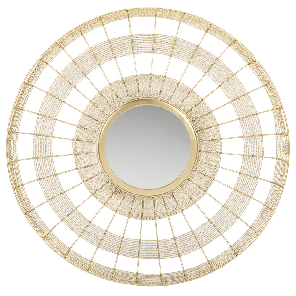 Acton Mirror, Shiny Brass Finish. Picture 1