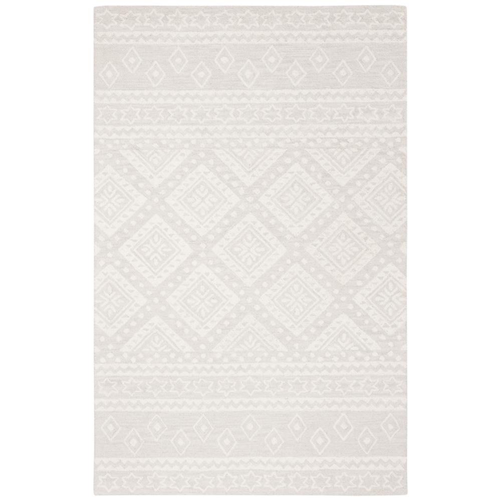 MICRO-LOOP, GREY / IVORY, 4' X 6', Area Rug, MLP501G-4. Picture 1