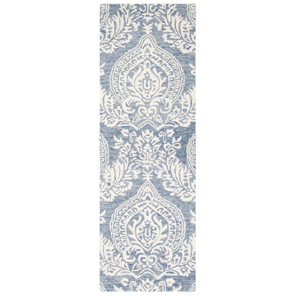 MICRO-LOOP, BLUE / IVORY, 2'-3" X 7', Area Rug, MLP512M-27. Picture 1