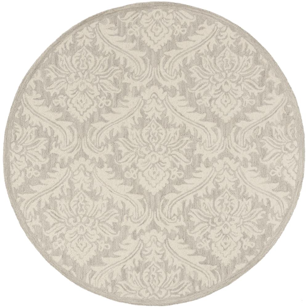 MICRO-LOOP, SILVER, 5' X 5' Round, Area Rug. Picture 1