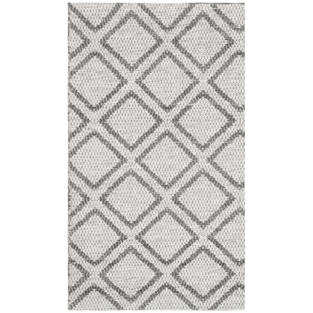 MICRO-LOOP, SILVER / DARK GREY, 2'-6" X 4', Area Rug. Picture 1