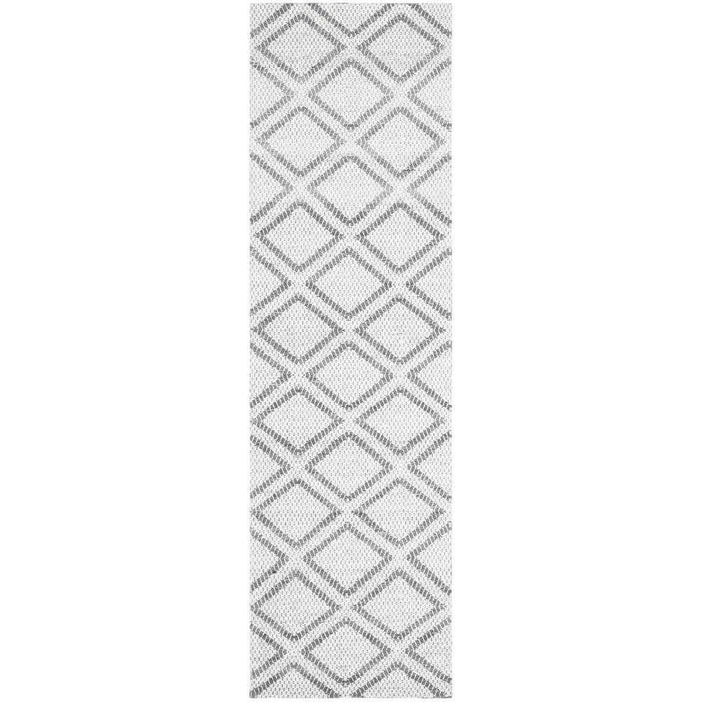 MICRO-LOOP, SILVER / DARK GREY, 2'-3" X 7', Area Rug. Picture 1
