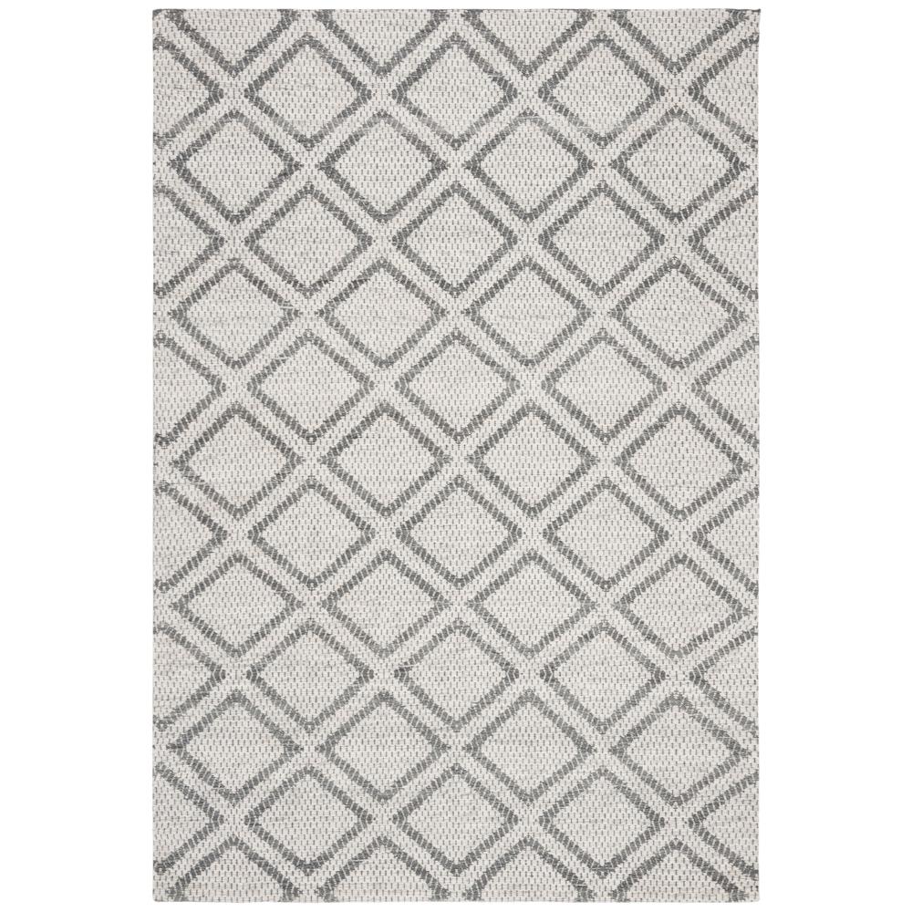 MICRO-LOOP, SILVER / DARK GREY, 4' X 6', Area Rug. Picture 1