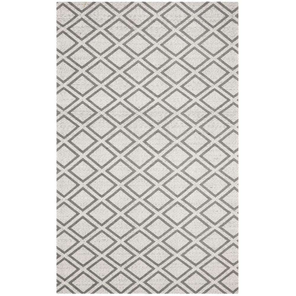 MICRO-LOOP, SILVER / DARK GREY, 5' X 8', Area Rug. Picture 1