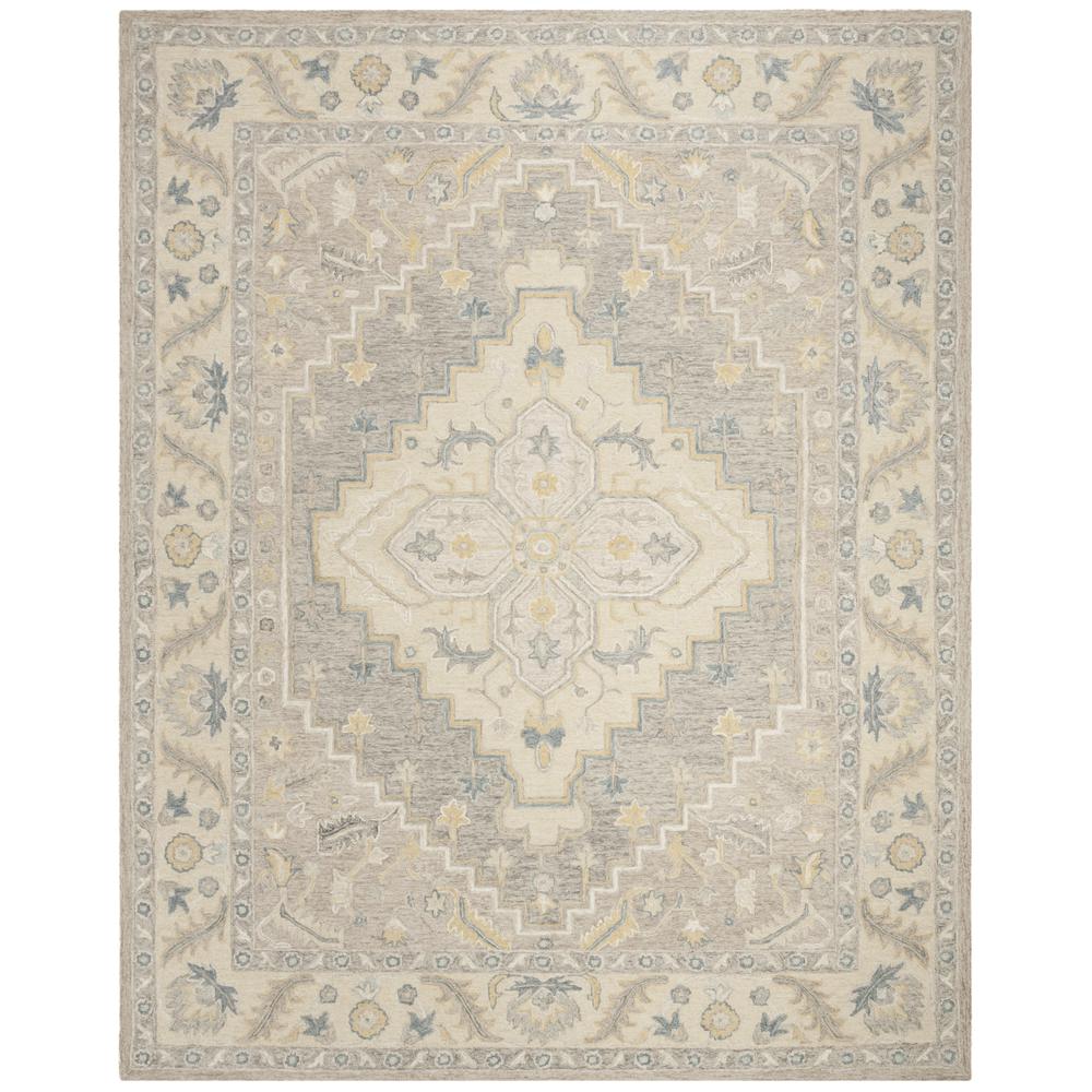 MICRO-LOOP, BEIGE / GREY, 8' X 10', Area Rug. Picture 1