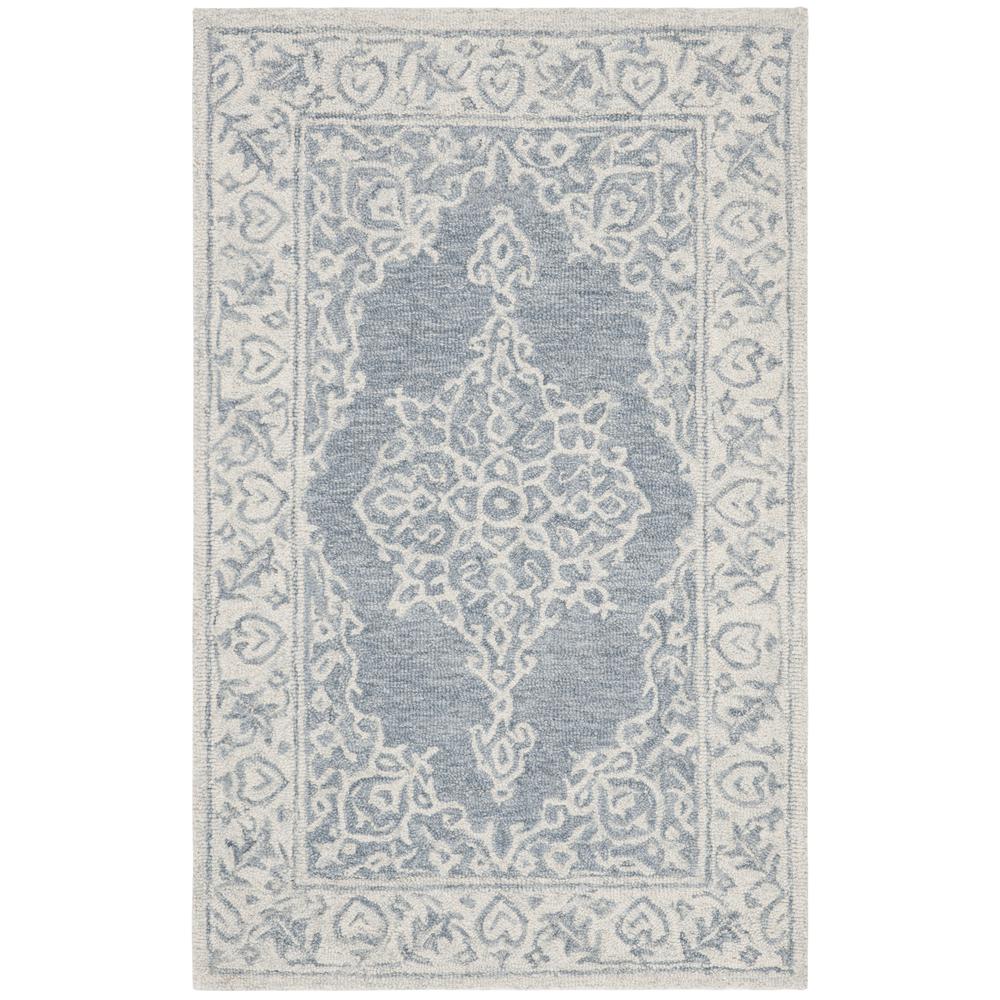 MICRO-LOOP, BLUE / LIGHT BLUE, 2'-6" X 4', Area Rug. Picture 1