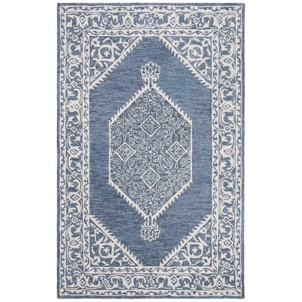 MICRO-LOOP, BLUE / IVORY, 5' X 8', Area Rug, MLP605M-5. Picture 1