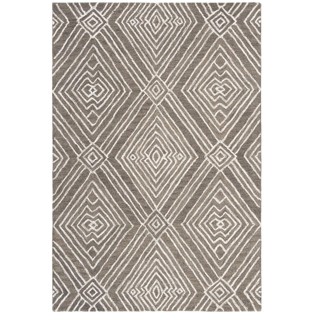 MICRO-LOOP, DARK GREY / IVORY, 4' X 6', Area Rug. Picture 1