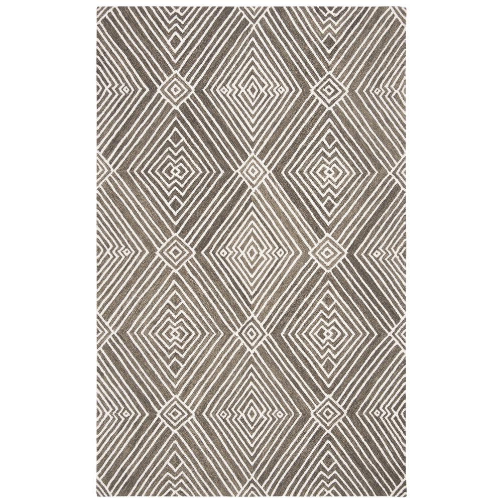 MICRO-LOOP, DARK GREY / IVORY, 5' X 8', Area Rug. Picture 1