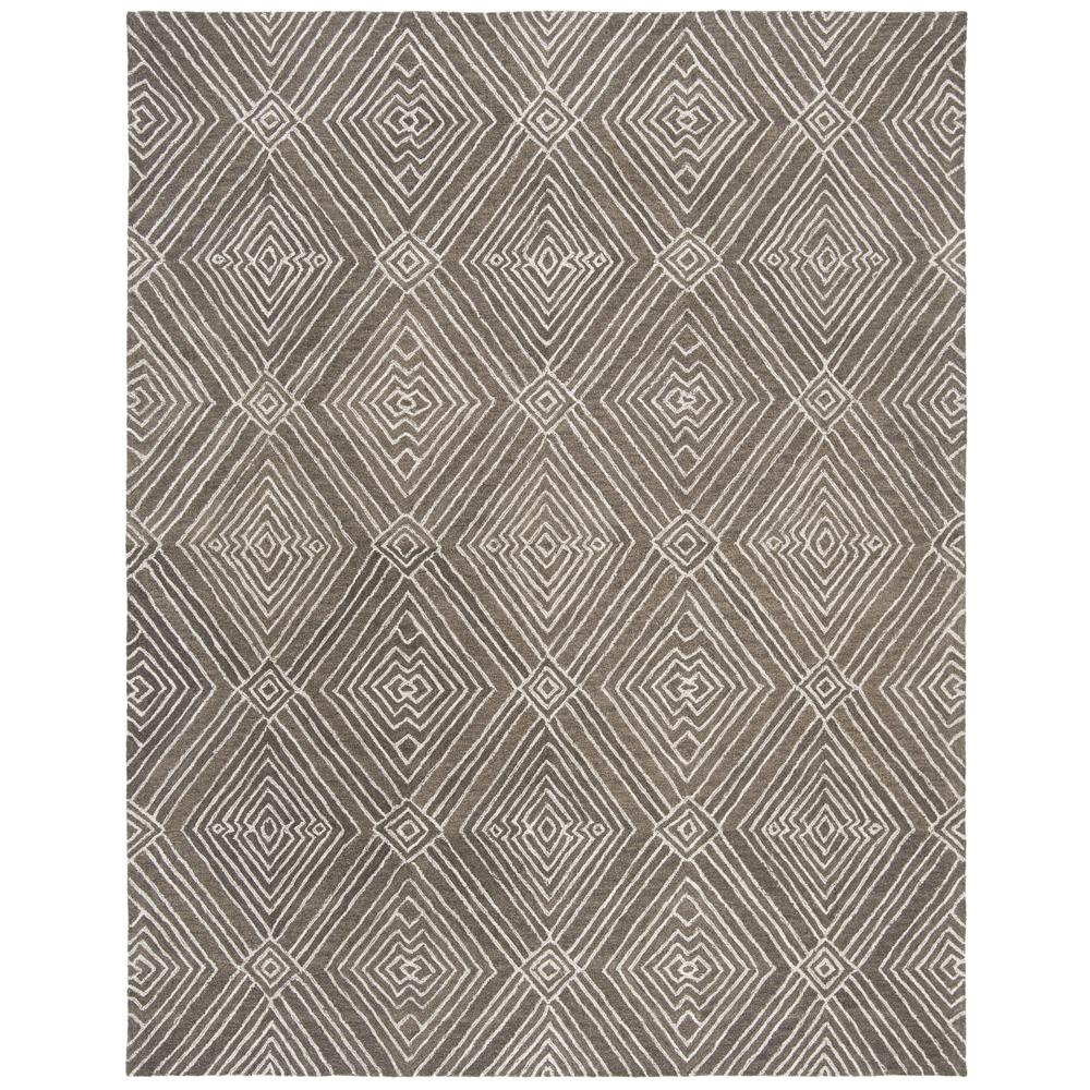 MICRO-LOOP, DARK GREY / IVORY, 8' X 10', Area Rug. Picture 1