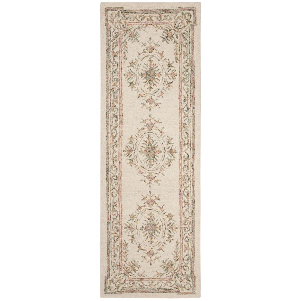 MICRO-LOOP, IVORY / FUCHSIA, 2'-3" X 7', Area Rug. Picture 1