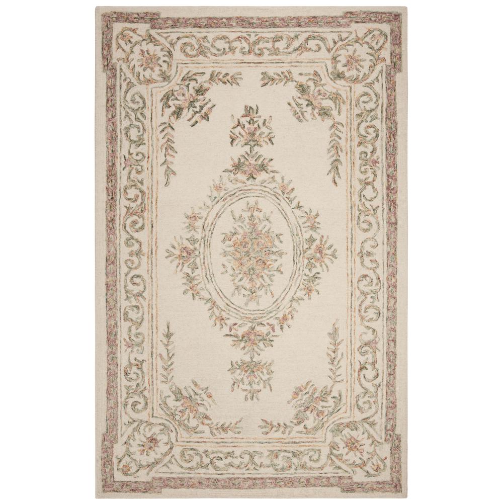 MICRO-LOOP, IVORY / FUCHSIA, 5' X 8', Area Rug. Picture 1