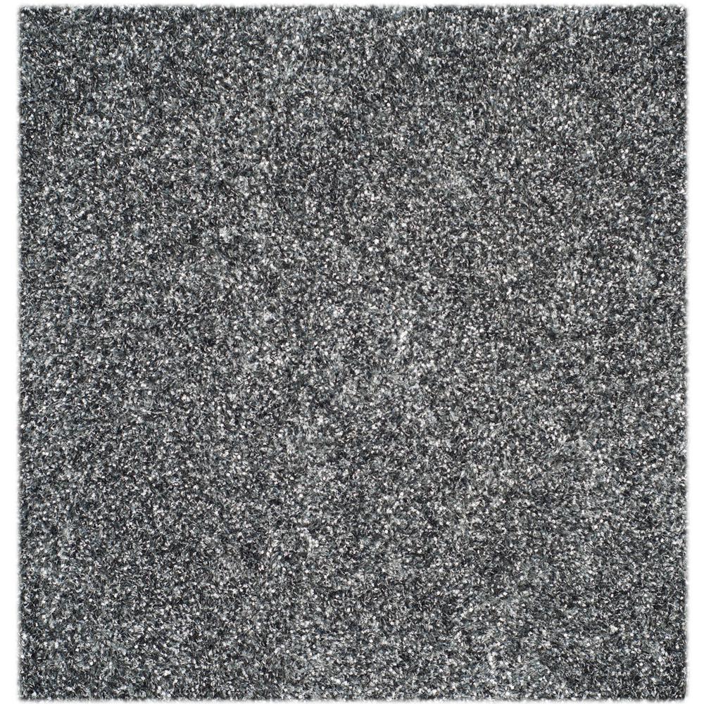 SG-MLS-Malibu Shag, CHARCOAL, 5' X 5' Square, Area Rug. Picture 1