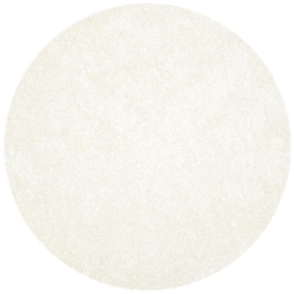 SG-MLS-Malibu Shag, WHITE, 5' X 5' Round, Area Rug. Picture 1