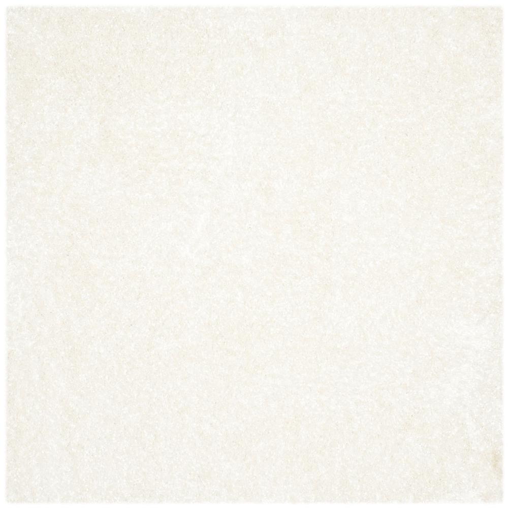 SG-MLS-Malibu Shag, WHITE, 5' X 5' Square, Area Rug. Picture 1