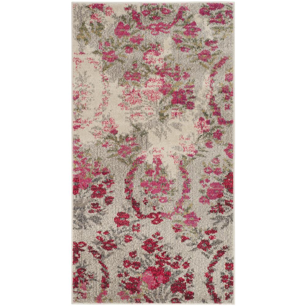 MONACO, IVORY / PINK, 2'-2" X 4', Area Rug, MNC205R-24. Picture 1
