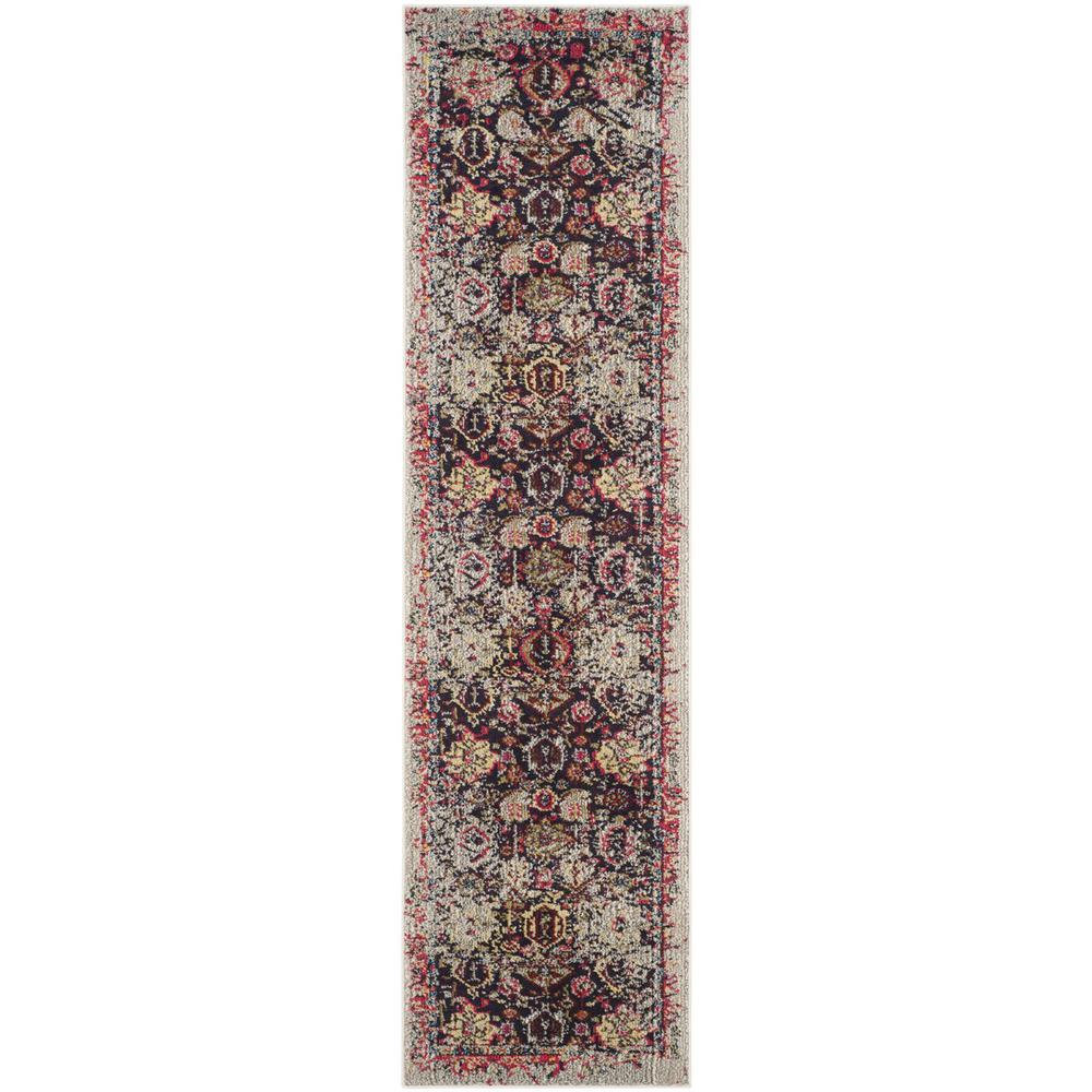 MONACO, GREY / MULTI, 2'-2" X 8', Area Rug, MNC206G-28. Picture 1