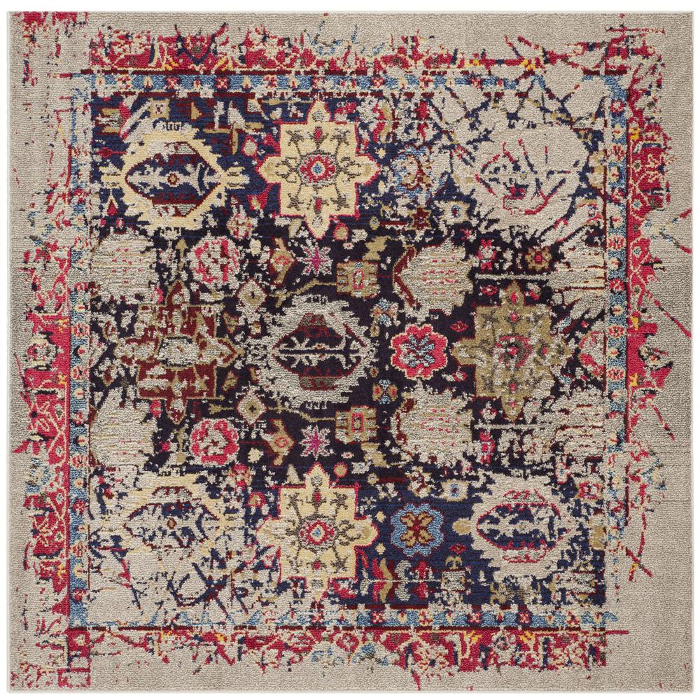 MONACO, GREY / MULTI, 5' X 5' Square, Area Rug, MNC206G-5SQ. Picture 1