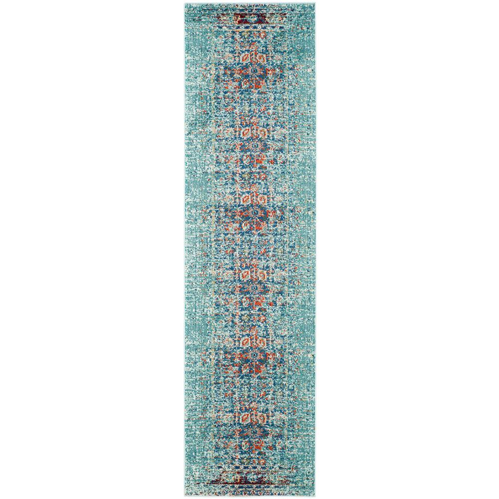 MONACO, BLUE / MULTI, 2'-2" X 10', Area Rug. Picture 1