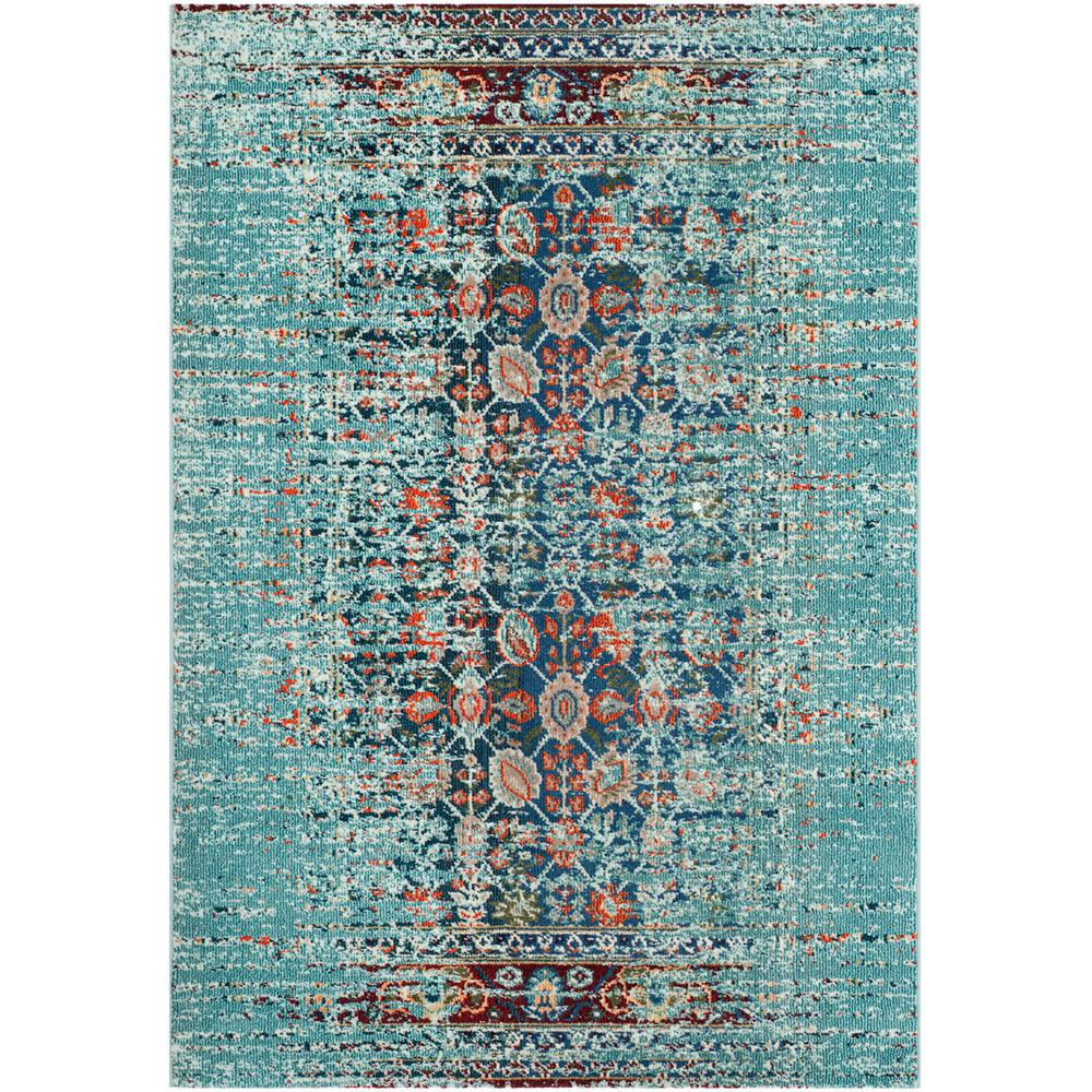 MONACO, BLUE / MULTI, 5'-1" X 7'-7", Area Rug, MNC208J-5. Picture 1