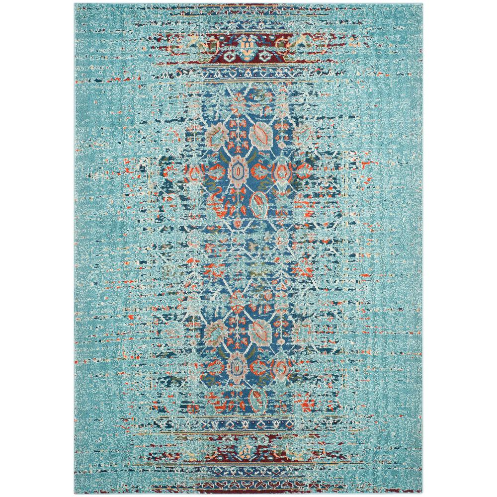 MONACO, BLUE / MULTI, 6'-7" X 9'-2", Area Rug, MNC208J-6. Picture 1