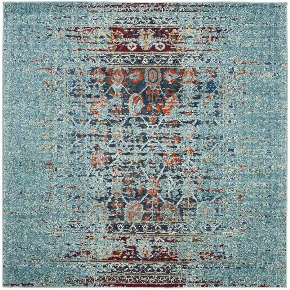 MONACO, BLUE / MULTI, 5' X 5' Square, Area Rug. Picture 1