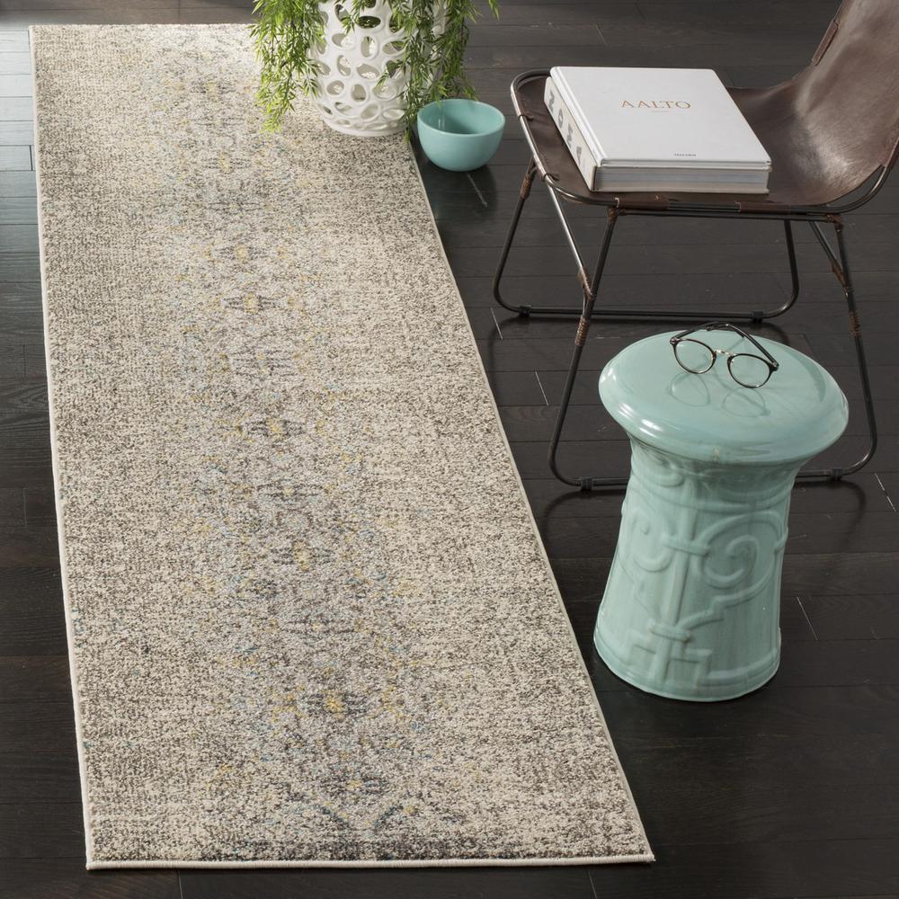 MONACO, GREY / MULTI, 2'-2" X 10', Area Rug, MNC209G-210. Picture 1